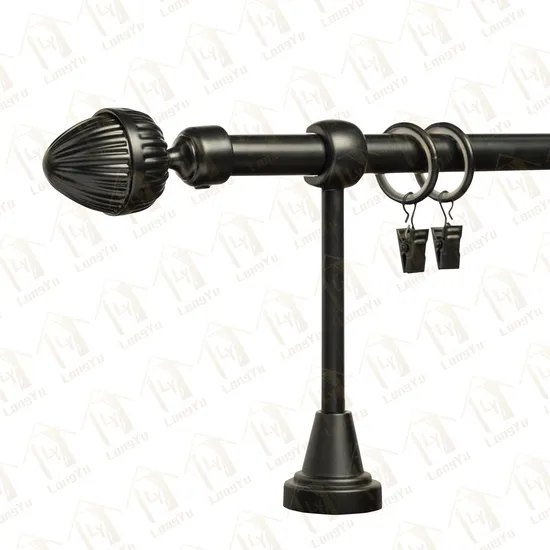Aluminum Single Curtain Rod Brackets, Curtain Pole Brackets