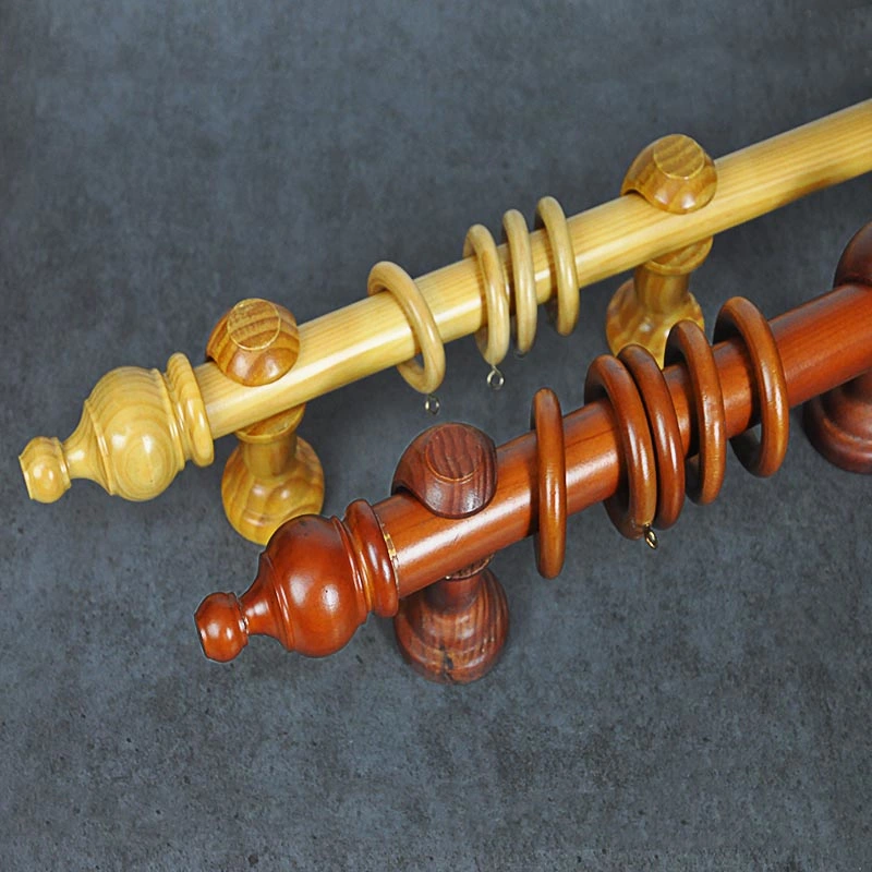 Whole Sell Curtain Rod Set Beech Wood Curtain Rod Set