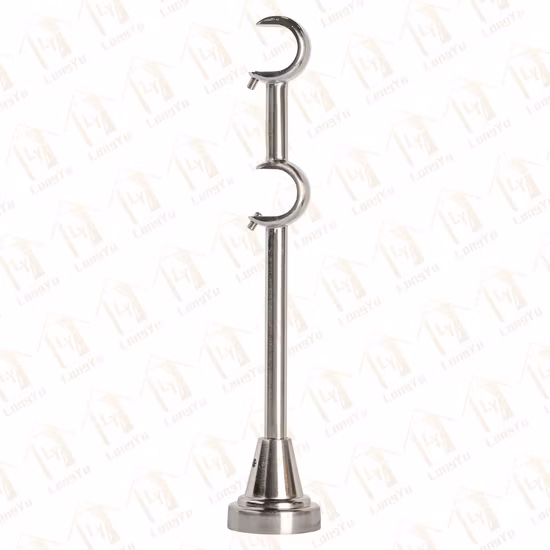 Supports de tringle à rideau simple en aluminium, supports de tringle à rideau