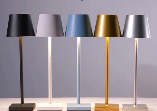 Lampes de table LED sans fil Poldina PRO de luxe décoratives modernes pour la lumière de décoration de la maison de restaurant avec batterie rechargeable